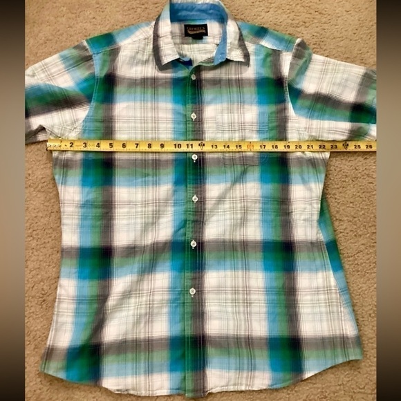 Daniel Cremieux Men’s Large Short Sleeve Multicolor Plaid Shirt - Picture 4 of 6